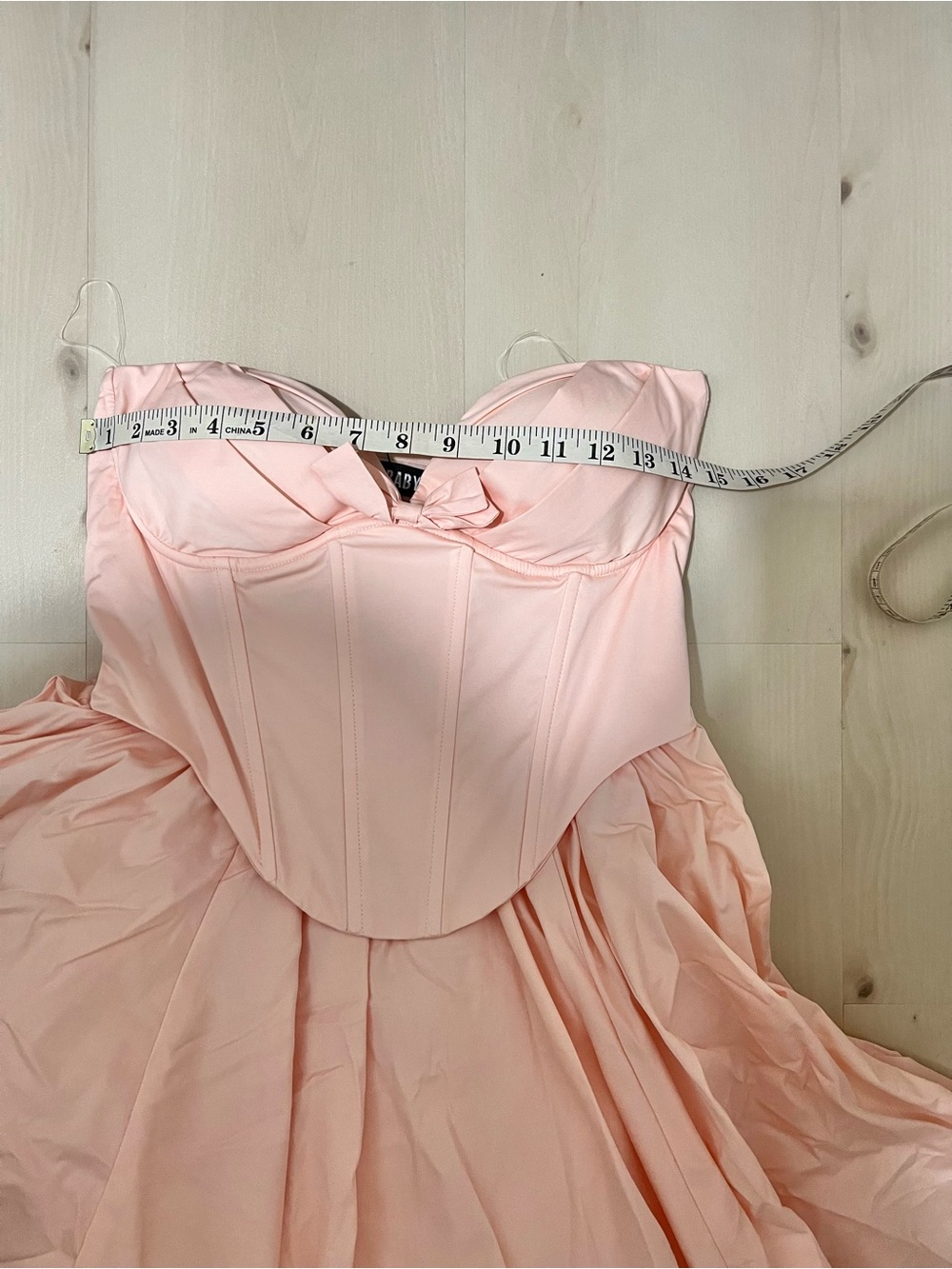 Babyboo NWT Women Medium Pink Soft Peach Prim Midi Dress Balletcore Princess - Picture 9 of 15